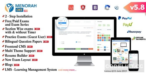 MenorahOES v5.8 - Online Learning and Examination System