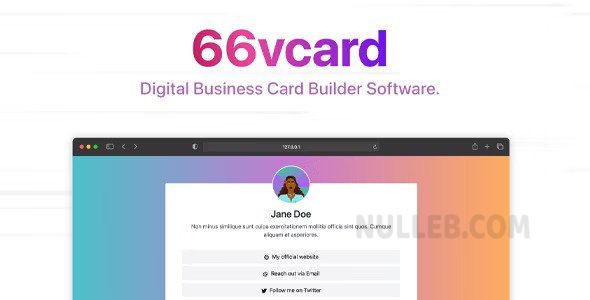 66vcard v24.0.0  Digital Business Card Builder (SAAS)