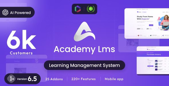 LMS : Academy LMS v6.9.1  Learning Management System