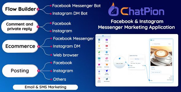 eCommerce : ChatPion v8.5.4  Facebook Chatbot, eCommerce & Social Media Management Tool (SaaS)