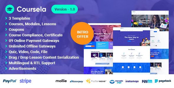 Coursela v1.0  Personal Course Selling Website