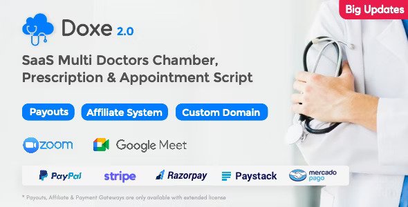 Doxe v2.1  SaaS Doctors Chamber, Prescription & Appointment Software