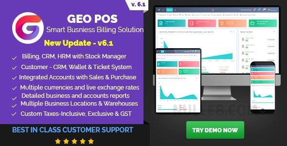 Geo POS v8.2  Point of Sale, Billing and Stock Manager Application