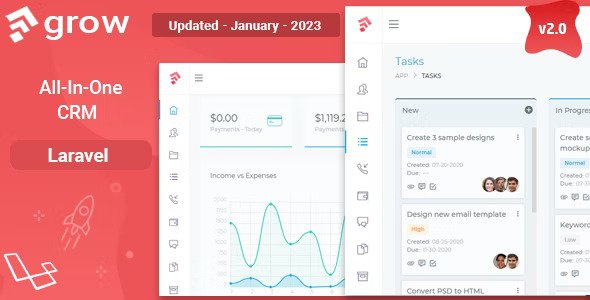 Grow CRM v2.6  Laravel Project Management