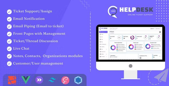 HelpDesk v3.9  Online Ticketing System with Website  ticket support and management