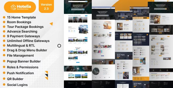 Hotelia Hotel Booking / Resort Booking Management Websie