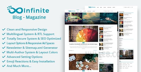 Infinite v4.4  Blog & Magazine Script