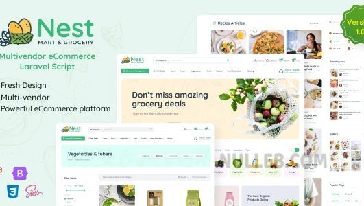Nest v1.24.0  Multivendor Organic & Grocery Laravel eCommerce