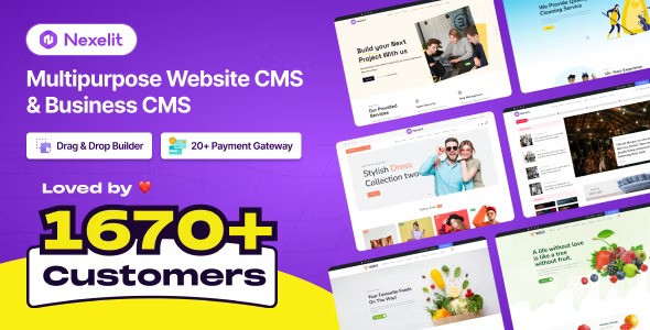 Nexelit v3.7.0  Multipurpose Website CMS & Business CMS