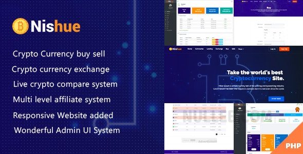 Nishue v4.2  CryptoCurrency Buy Sell Exchange and Lending with MLM System