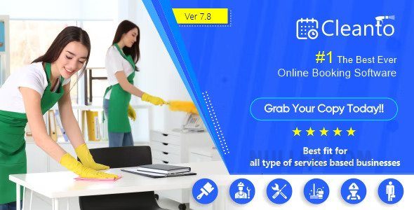 Cleanto v8.2  Online bookings management system for maid services and cleaning companies