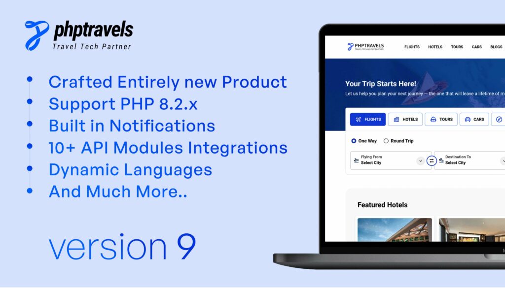 PHPTRAVELS v9.0  PHP Booking Software