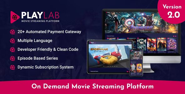 PlayLab v2.8  On Demand Movie Streaming Platform