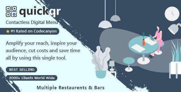 QuickQR v6.3.7  Saas  Contactless Restaurant QR Menu Maker