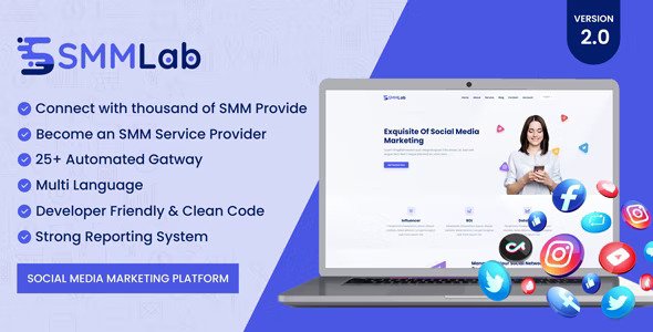 SMMLab v2.3  Social Media Marketing SMM Platform
