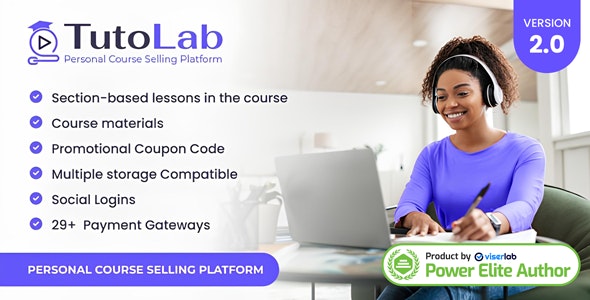 LMS : TutoLab v2.0  Personal Course Selling Platform