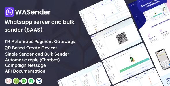 WASender v4.5  Whatsapp server and bulk sender (SAAS)