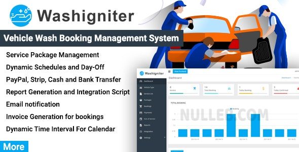 Washigniter v1.0  Vehicle Wash Booking Management System