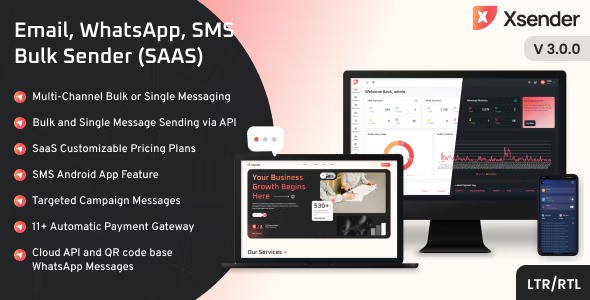 XSender v3.2.0  Bulk Email, SMS and WhatsApp Messaging Application