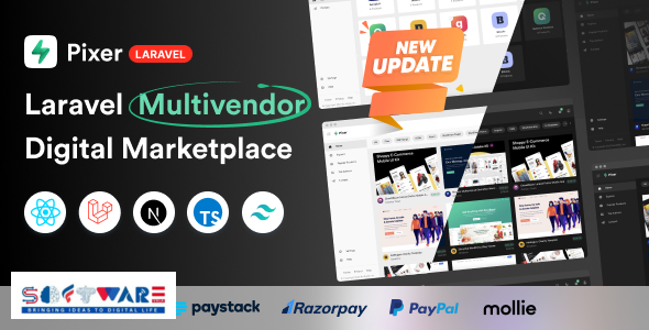 Pixer - React Laravel Ecommerce Multivendor Digital Marketplace