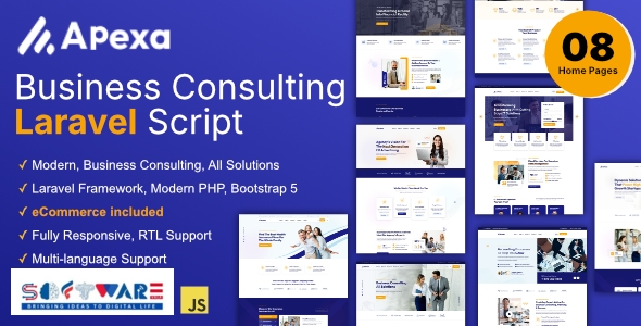 Apexa v1.0.6 - Multi-Purpose Business Consulting Laravel Script