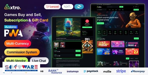 Axtro v2.0 - Games Buy and Sell, Subscription & Gift Card Laravel Script