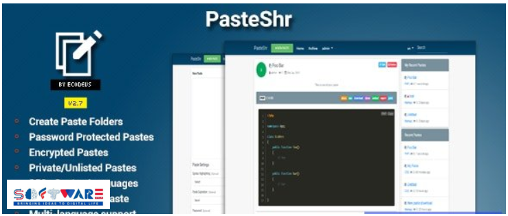 PasteShr v3.2.5 - Text Hosting & Sharing Script