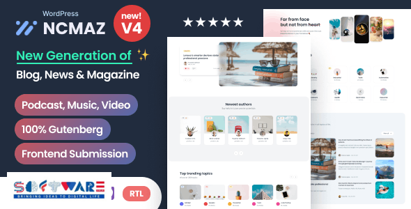 Ncmaz 4.3.6 – News Magazine & Podcast WordPress Theme
