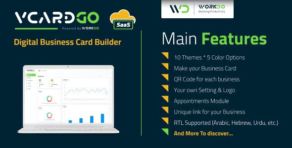 vCardGo SaaS v5.9  Digital Business Card Builder